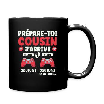 Futur Cousin Gamer Cadeau Annonce Grossesse - Mug uni - noir - Droite
