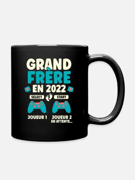 Futur Grand Frère 2022 Cadeau Annonce Grossesse - Mug uni - noir