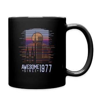 Vintage 1977 77 Anniversaire Rétro Millésime cadeau - Mug uni - noir - Droite