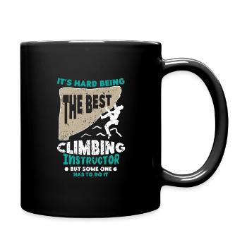 Climbing instructor Climbing instructor climbing climbing course - Full Colour Mug - black - Right