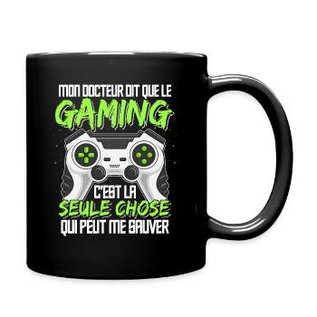 Gaming Thérapie Humour Idée Cadeau Gamer Ado - Mug uni - noir - Droite