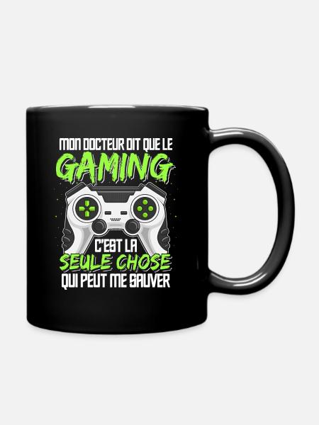 Gaming Thérapie Humour Idée Cadeau Gamer Ado - Mug uni - noir