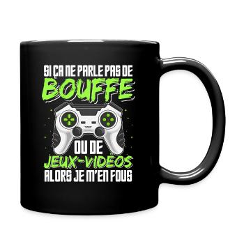 Jeux Vidéo Humour Bouffe Idée Cadeau Gamer Ado - Mug uni - noir - Droite