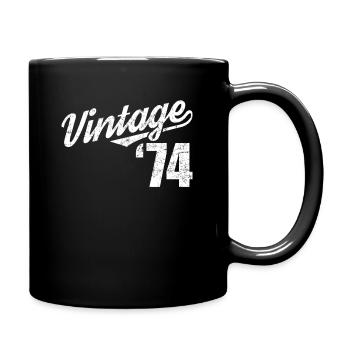 1974 74 Birthday Retro Vintage Vintage Gift - Full Colour Mug - black - Right