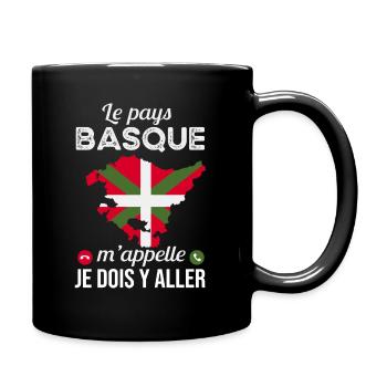 Le Pays Basque M'appelle Cadeau Humour - Mug uni - noir - Droite