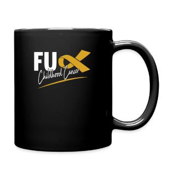 Kinderkrebs USA Flagge Krebs Kind Spruch Geschenk - Tasse einfarbig - Schwarz - Rechts