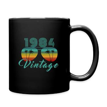 Vintage 1984 Cool Good Vibes Sonnenbrille - Tasse einfarbig - Schwarz - Rechts
