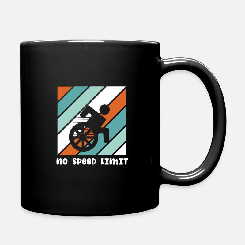 Rollstuhl Rollstuhlfahrer Handicap Behinderung - Tasse einfarbig - Schwarz