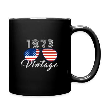 Vintage 1973 Cool Sunglasses USA Flag - Full Colour Mug - black - Right