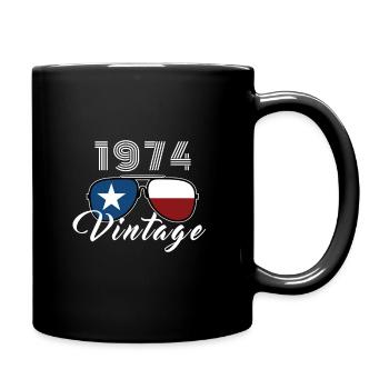 Vintage 1974 Cool Sunglasses USA Flag - Full Colour Mug - black - Right