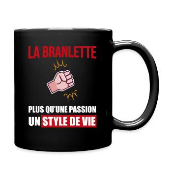 branlette branleur passion style de vie beauf - Mug uni - noir - Droite