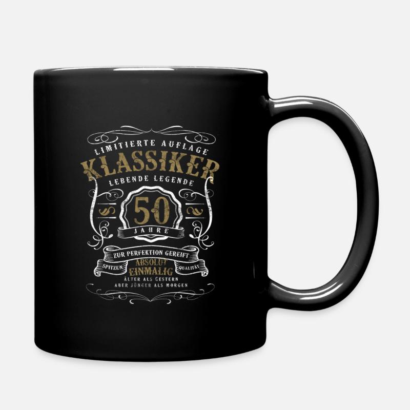 50 Geburtstag - Zur Perfektion gereift 50 Geschenk - Tasse einfarbig - Schwarz
