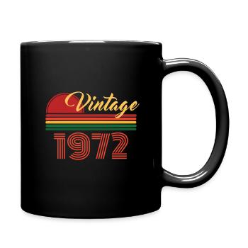 Vintage 1972 Classic Legend Retro Sunshine - Full Colour Mug - black - Right