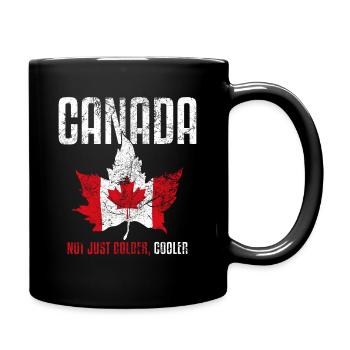 Canadian Funny Quotes Cooler Colder Vintage - Mug uni - noir - Droite