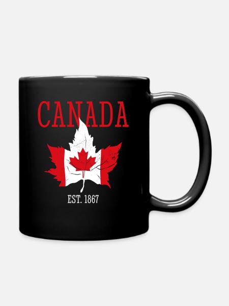 Canada Hockey East 1867 Flag Patriotic - Tasse einfarbig - Schwarz