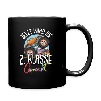 2. Klasse Junge Monster Truck Auto Geschenk - Tasse einfarbig - Schwarz - Rechts