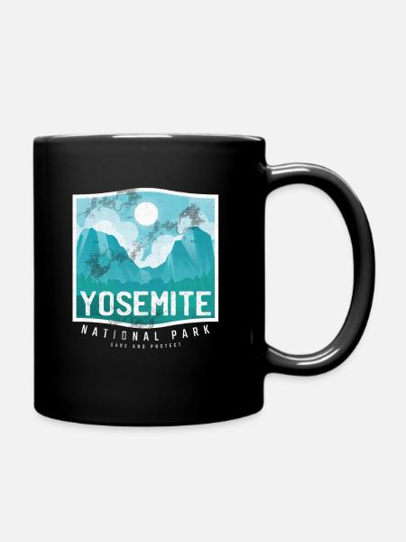 Yosemite Nationalpark Abenteuer Berge Geschenk - Tasse einfarbig - Schwarz
