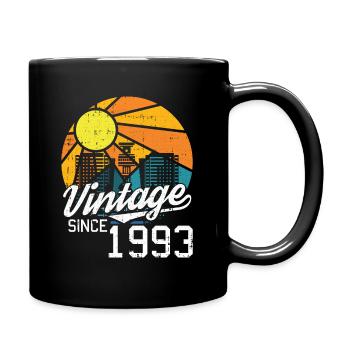 Vintage 1993 93 Birthday Retro Vintage Gift - Full Colour Mug - black - Right