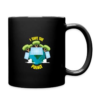 Solaire photovoltaïque solaire électricité - Mug uni - noir - Droite