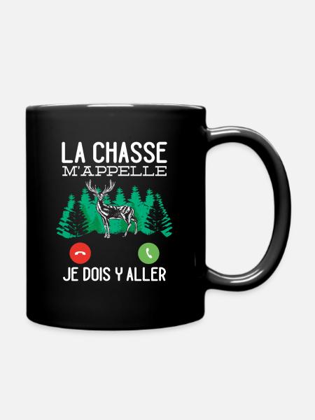 Chasseur Idée Cadeau Original La Chasse M'appelle - Mug uni - noir