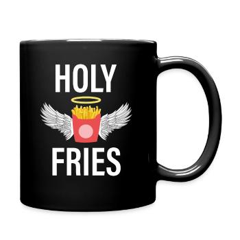 Holy Fries Drôle de frites - Mug uni - noir - Droite