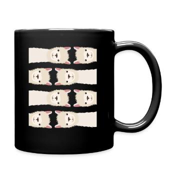 Alpaca Pattern Lama Motif - Full Colour Mug - black - Right