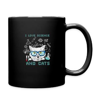 Science Research Laboratory Cats - Full Colour Mug - black - Right