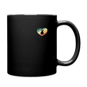 Pear Fruit Fruit Pear Heart Retro Gift - Full Colour Mug - black - Right