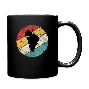 Obst Trauben Wein Traube Weinrebe Retro Geschenk - Tasse einfarbig - Schwarz - Rechts