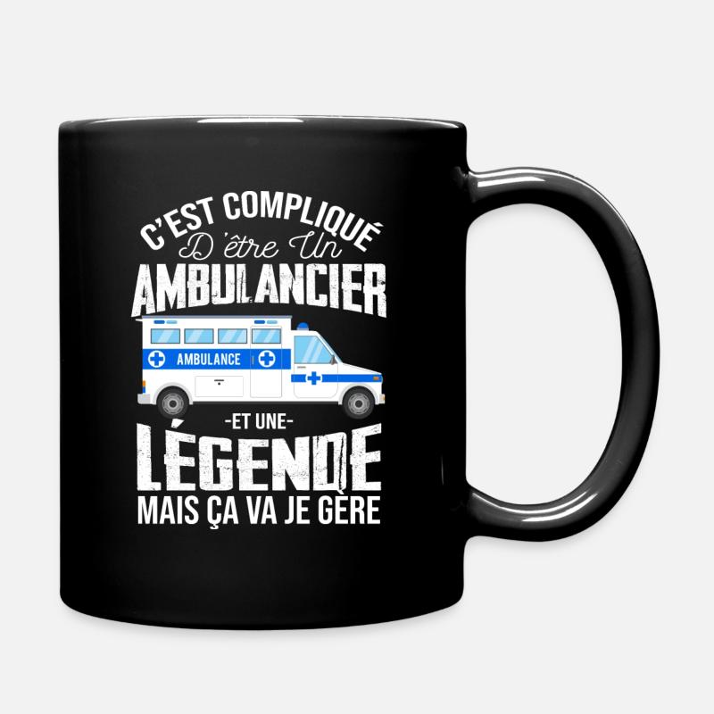 Ambulancier De Légende Humour Ambulance Cadeau - Mug uni - noir