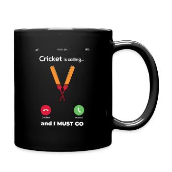 Cricket Sport Cricketer Batsman Gift - Full Colour Mug - black - Right