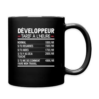 Développeur Idée Cadeau Humour Web - Mug uni - noir - Droite