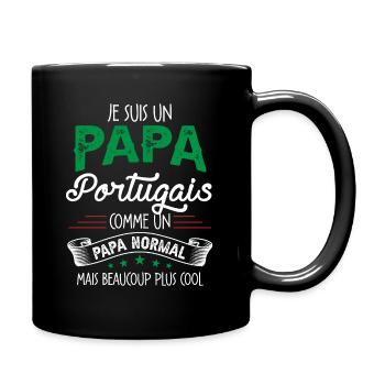 Papa Portugais Humour Cadeau De Noël Personnalisé - Mug uni - noir - Droite