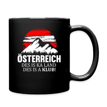 AUSTRIA ÖSTERREICH DES IS KA LAND DES IS A KLUB - Tasse einfarbig - Schwarz - Rechts