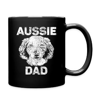 Aussie Dad - Tasse einfarbig - Schwarz - Rechts