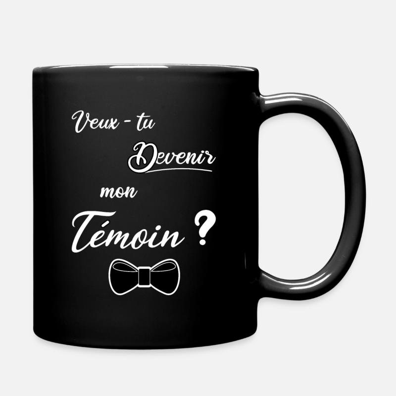 veux tu devenir mon temoin - demande témoin - Mug uni - noir