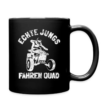 Echte Jungs Fahren Quad Bike - Tasse einfarbig - Schwarz - Rechts