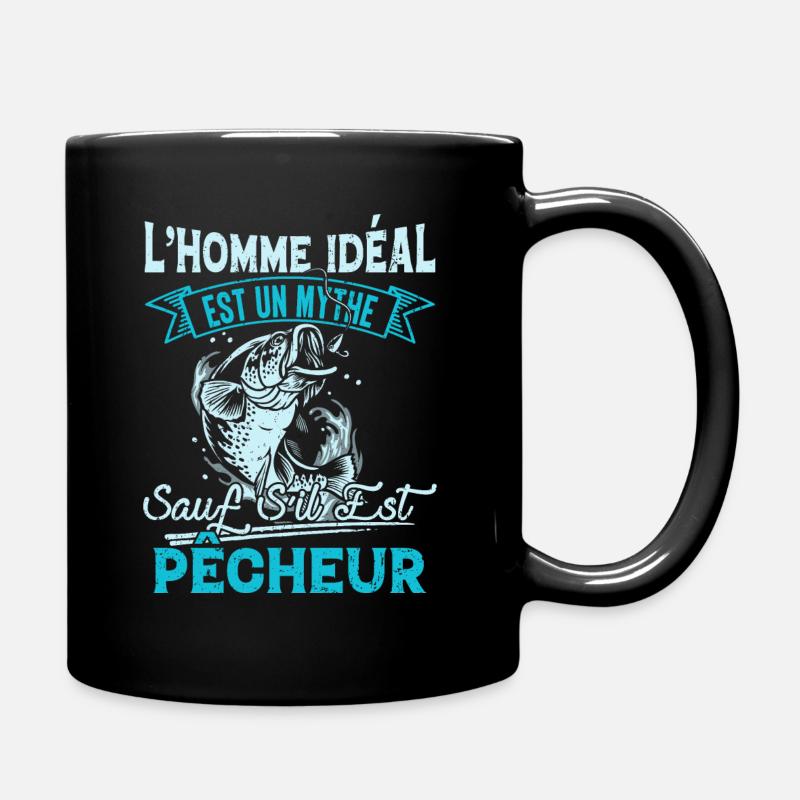 Pêcheur L'Homme Idéal Cadeau Pêche Humour - Mug uni - noir