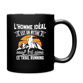 Trail Running L'Homme Idéal Cadeau Humour Runner - Mug uni - noir - Droite