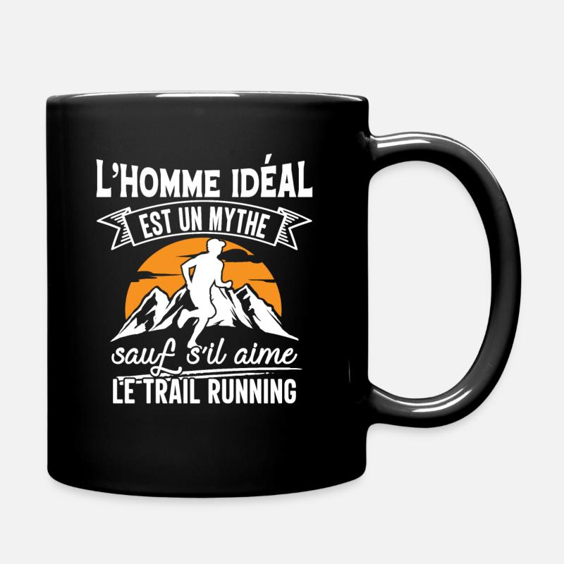 Trail Running L'Homme Idéal Cadeau Humour Runner - Mug uni - noir