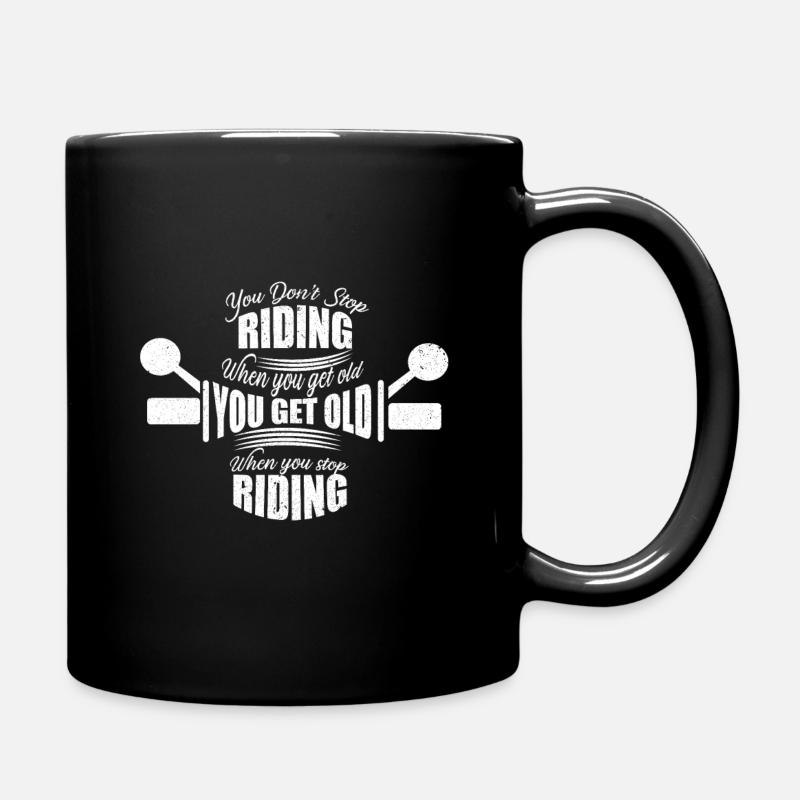 Motorrad Biker Motorradfahrer Bike Chopper - Tasse einfarbig - Schwarz