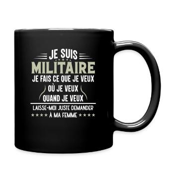 Militaire En Couple Idée Cadeau Pour Mon Mari - Mug uni - noir - Droite