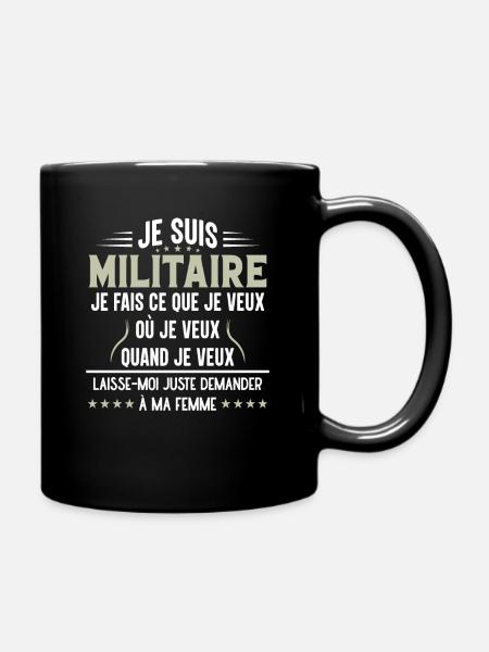 Militaire En Couple Idée Cadeau Pour Mon Mari - Mug uni - noir