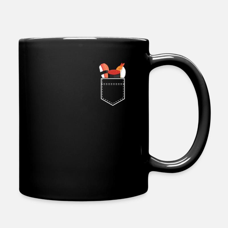 Sushi Japanisch Reis Spruch Geschenk - Tasse einfarbig - Schwarz