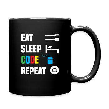 Code Codierung Coder Kodierung Informatiker - Tasse einfarbig - Schwarz - Rechts