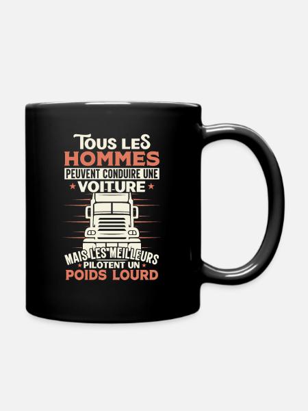 Chauffeur Routier Humour Poids Lourd Cadeau Camion - Mug uni - noir