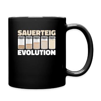 Bäcker Bäckerei Pan Sauerteig Evolution - Tasse einfarbig - Schwarz - Rechts