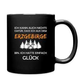 Erzgebirge - Tasse einfarbig - Schwarz - Rechts