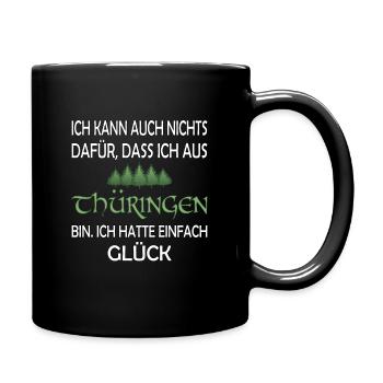Thüringen - Tasse einfarbig - Schwarz - Rechts