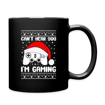 I can't hear you I gamble gamer gaming - Full Colour Mug - black - Right